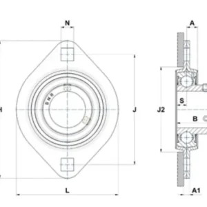 Zwrot pieniędzy Zespół z oprawą blaszaną ocynkowaną USPFL.205 SNR